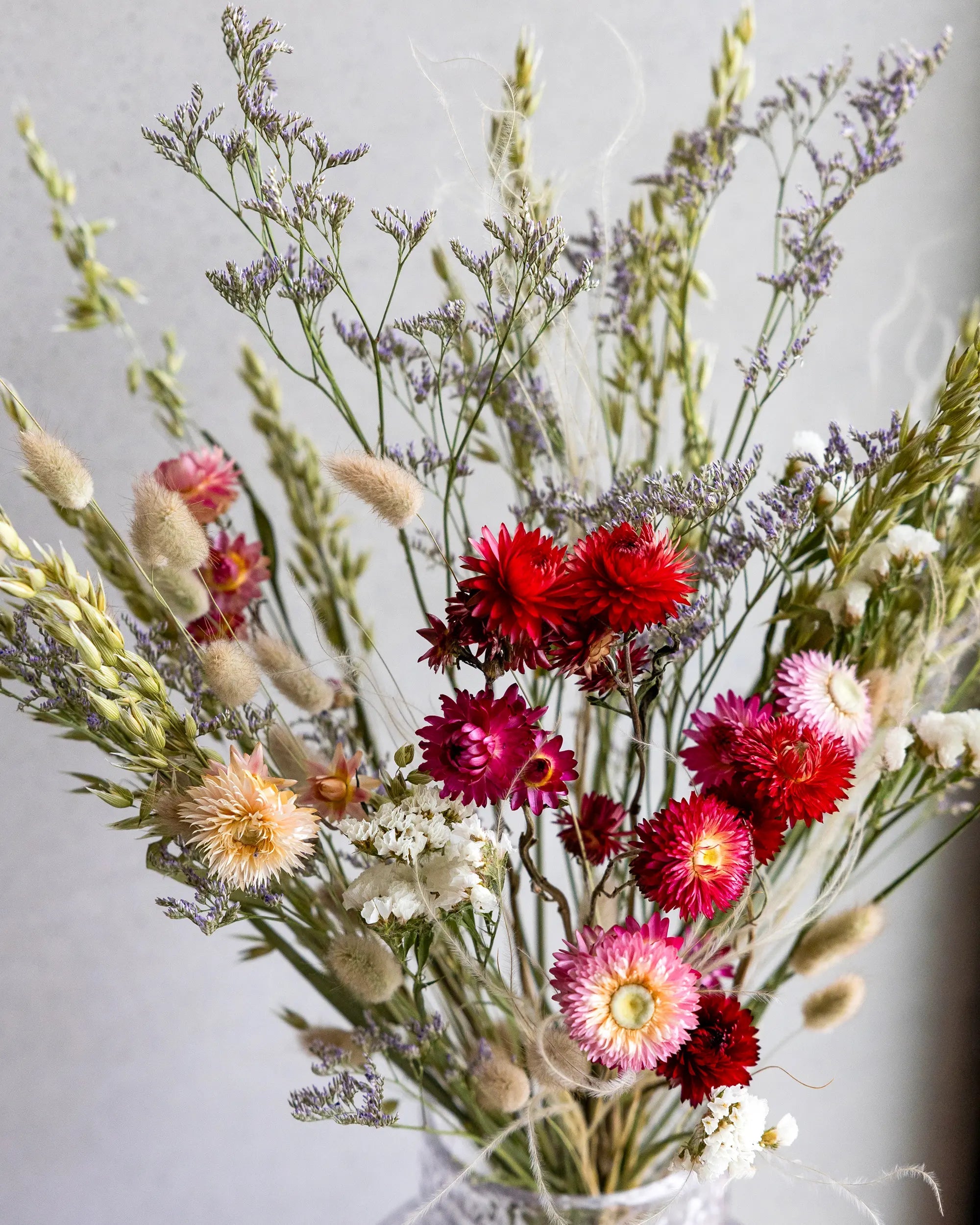 Torkade blommor - Torkad Bukett Alla hjärtans dag