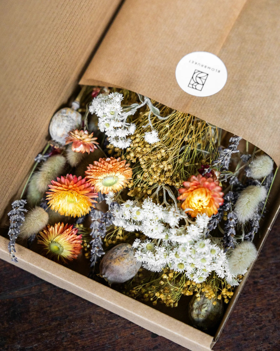 Torkade blommor - Torkad Bukett Solnedgång