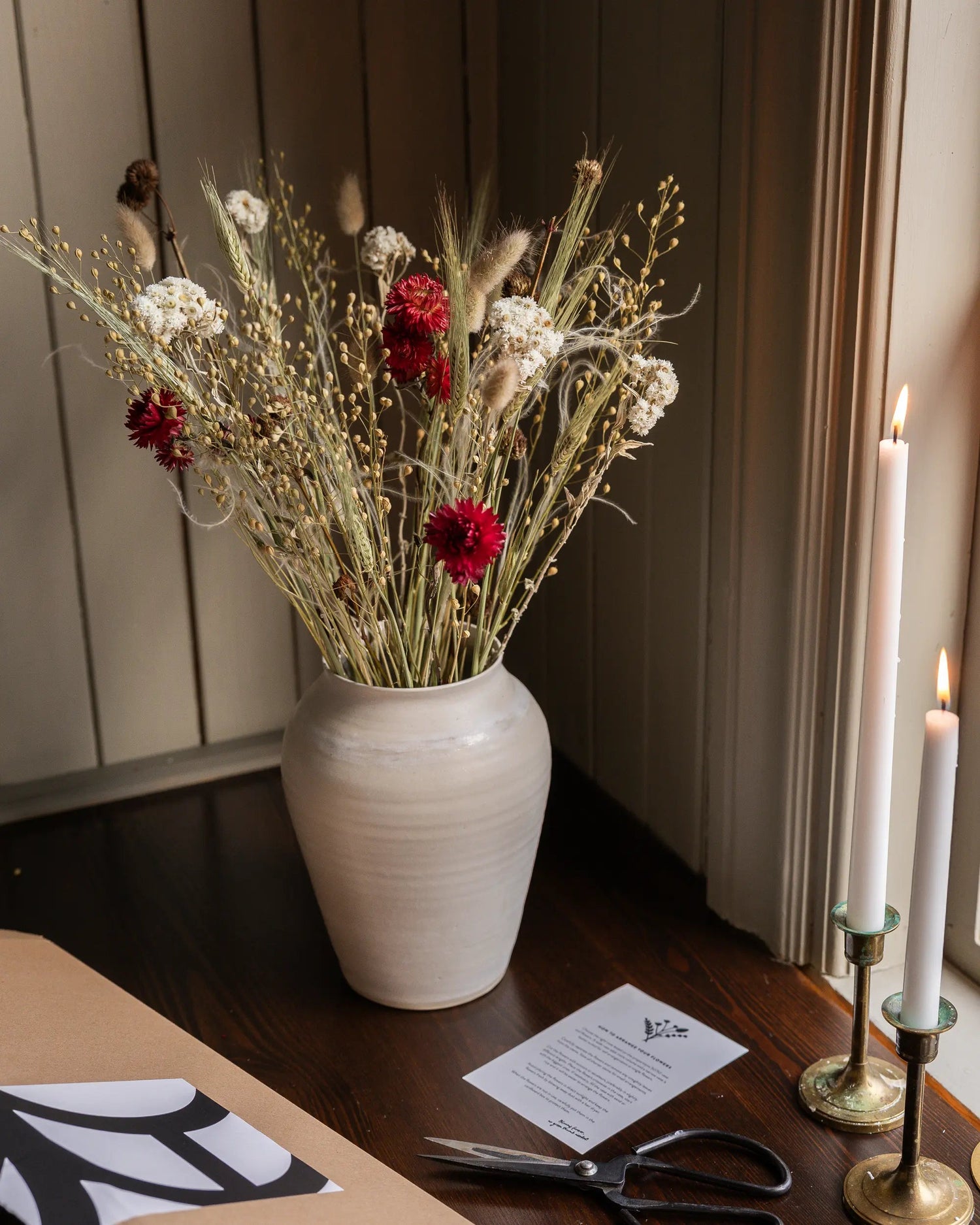 Torkade blommor - Torkad Bukett Vinterglöd