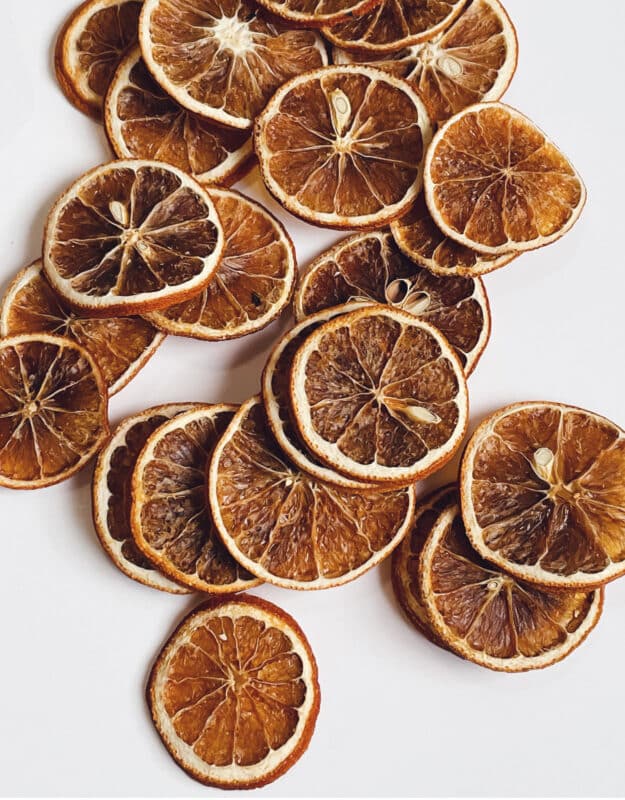 torkade apelsinskivor